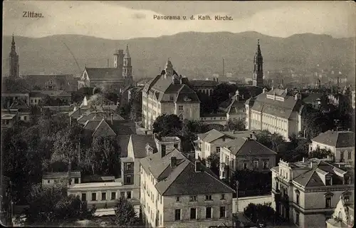 Ak Zittau in der Oberlausitz, Blick nach dem neuen Kgl. Amtsgericht und Gefangenenhaus