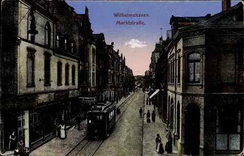 Ak Wilhelmshaven in Niedersachsen, Marktstraße