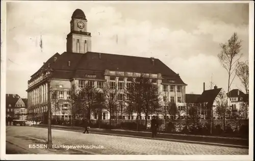 Ak Essen im Ruhrgebiet Nordrhein Westfalen, Bankgewerkschule