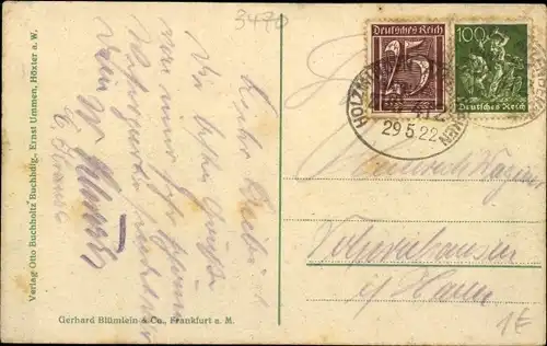 Ak Höxter an der Weser, Ort vom Felsenkeller aus gesehen