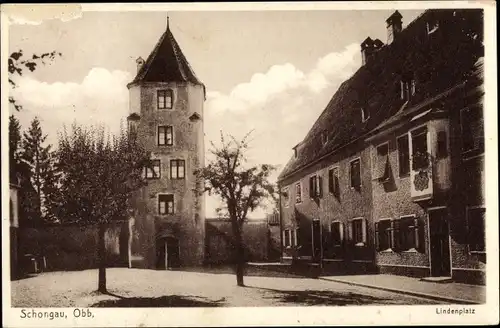 Ak Schongau in Oberbayern, Lindenplatz