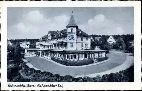 Ak Hahnenklee Bockswiese Goslar, Hahnenkleer Hof, Außenansicht, Häuser