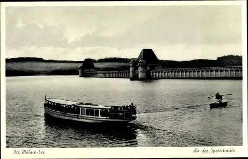 Ak Möhnesee in Westfalen, Sperrmauer