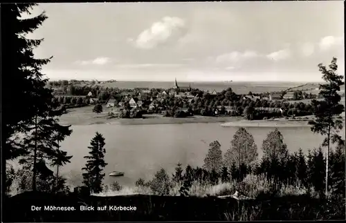 Ak Körbecke Möhnesee in Nordrhein Westfalen, Panorama