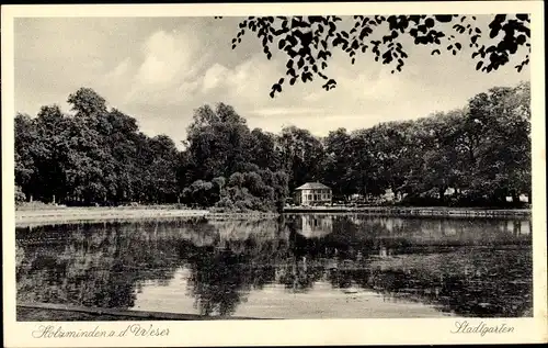 Ak Holzminden an der Weser, Stadtgarten