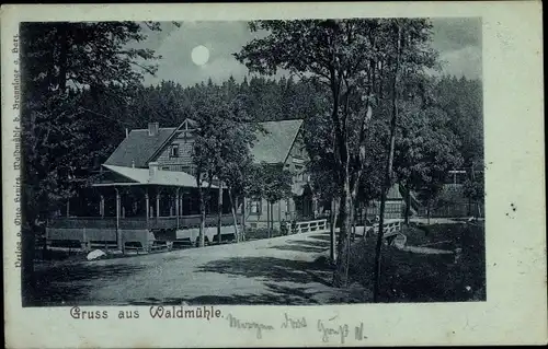 Mondschein Ak St. Andreasberg Braunlage im Harz, Waldmühle