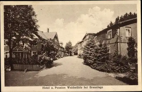 Ak Braunlage im Oberharz, Hotel und Pension Waldmühle, Inh. Carl Lustermann