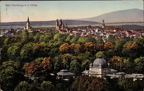 Ak Bad Homburg vor der Höhe Hessen, Vogelschau