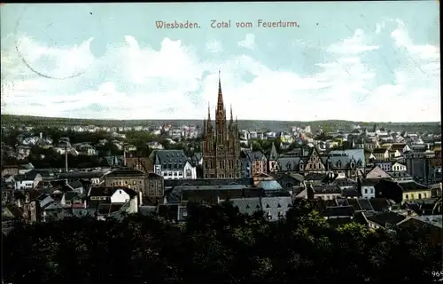 Ak Wiesbaden in Hessen, Panorama