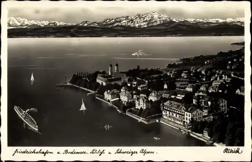 Ak Friedrichshafen am Bodensee, Fliegeraufnahme