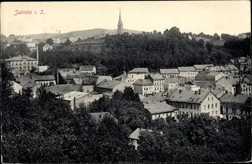 Ak Sebnitz Sächsische Schweiz, Teilansicht, Vogelschau