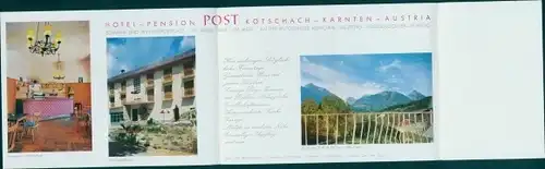 Klapp Ak Kötschach Mauthen in Kärnten, Hotel Post, Außenansicht, Gesamtansicht, Wappen
