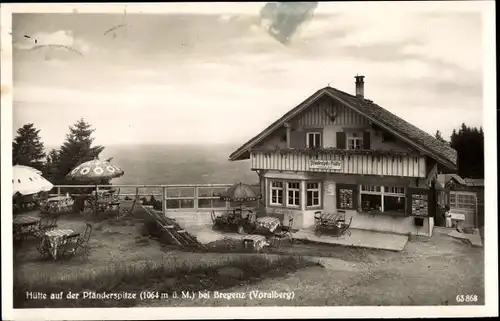 Ak Bregenz am Bodensee Vorarlberg, Hütte auf der Pfänderspitze