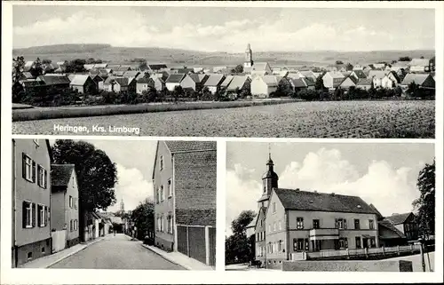Ak Heringen Hünfelden im Taunus, Panorama, Kirche, Gemischtwaren