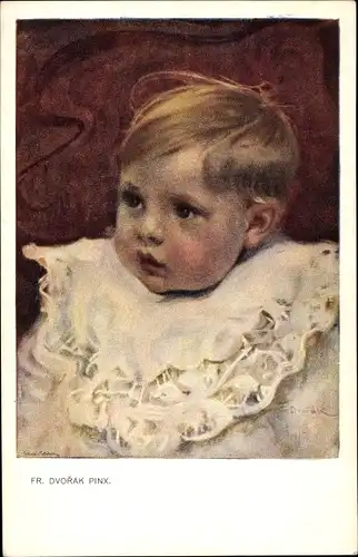Künstler Ak Dvorak, Fr., Kinderportrait