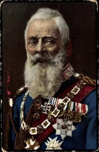 Ak König Ludwig III. von Bayern, Portrait, Uniform, Orden