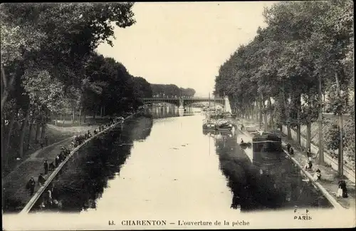 Ak Charenton Hauts de Seine, L´ouverture de la peche