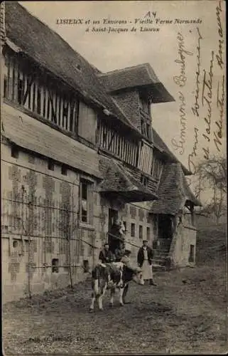 Ak Lisieux Calvados, Vieille Ferme Normande a Saint Jacques de Lisieux