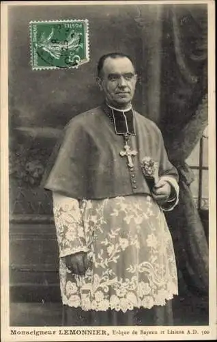 Ak Bayeux Calvados, Eveque Monseigneur Lemonnier, Geistlicher