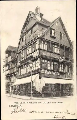 Ak Lisieux Calvados, Vieilles Maisons de la Grande Rue