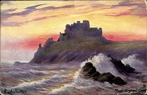 Künstler Ak Kanalinsel Jersey, Mont Orgueil Castle, Tuck 7133