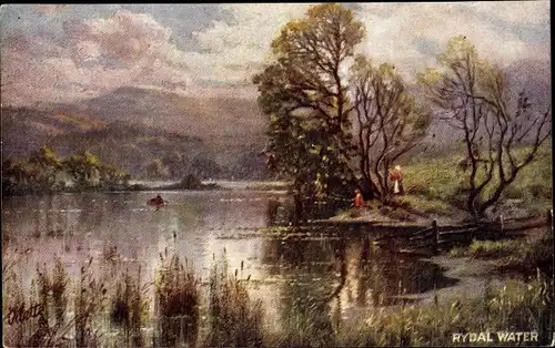Künstler Ak Lake District Cumbria, Rydal Water, Landschaft, Tuck 7896