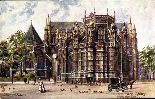 Künstler Ak Flower, Charles, London City, Westminster Abbey from the East, Tuck 7033