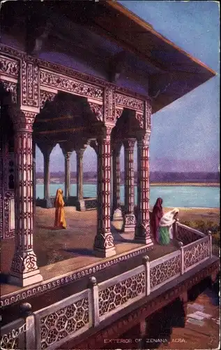 Künstler Ak Agra Indien, Exterior of Zenana, Tuck 7237