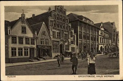 Ak Husum in Nordfriesland, Großstraße, Haus Werner