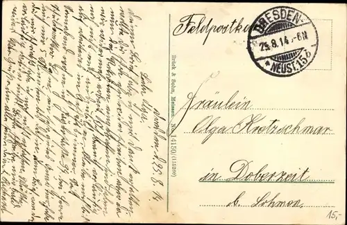 Ak Dresden Neustadt, Kaserne des Königl. Sächs. 2. Grenadier Regiments Nr. 100, Aufziehen der Wache