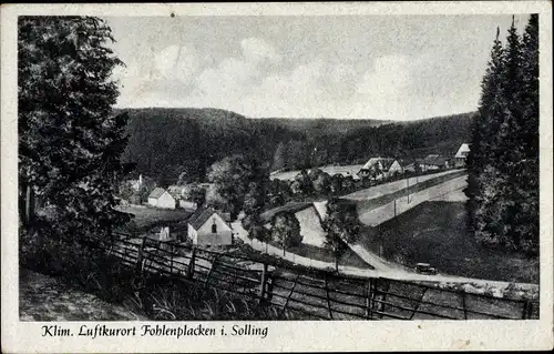 Ak Fohlenplacken Holzminden in Niedersachsen, Panorama vom Ort