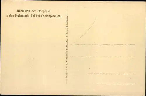 Ak Fohlenplacken Neuhaus im Solling Holzminden Niedersachsen, Holzmindetal von der Horpeule