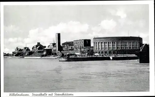 Ak Wilhelmshaven in Niedersachsen, Strandhalle, Strandhäuser