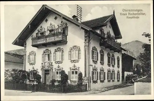 Ak Oberammergau in Oberbayern, Haus Hochenleitter, Hauptstraße