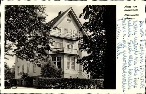 Ak Hahnenklee Bockswiese Goslar im Harz, Haus am Kranichsee