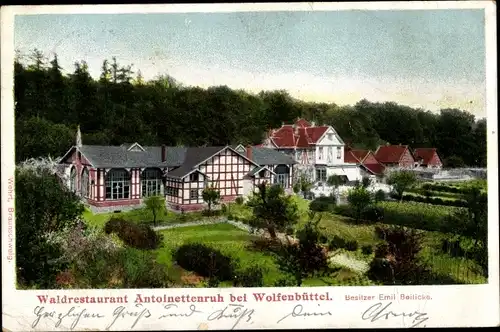 Ak Wolfenbüttel in Niedersachsen, Waldrestaurtant Antoinettenruh