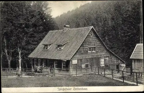Ak Clausthal Zellerfeld im Oberharz, Spiegeltaler Zechenhaus