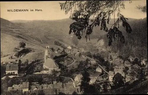 Ak Wildemann Clausthal Zellerfeld im Oberharz, Ort, Kirche