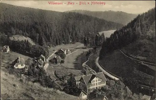 Ak Wildemann Clausthal Zellerfeld im Oberharz, Blick vom Hüttenberg, Stengel 51087