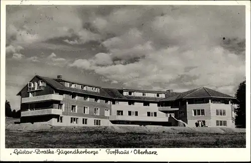 Ak Torfhaus Altenau Schulenberg Niedersachsen, Gustav Bratke Jugendherberge, Gesamtansicht