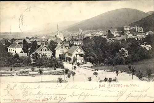 Ak Bad Harzburg am Harz, Totale von Westen, Stengel 22607