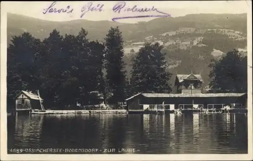 Ak Bodensdorf Steindorf am Ossiacher See Kärnten, Zur Laube, Restaurant
