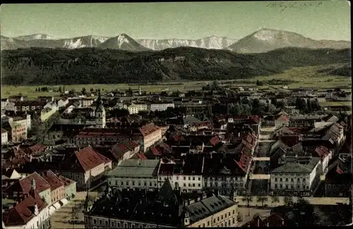 Ak Klagenfurt am Wörthersee Kärnten, Vom Stadtpfarrturm gesehen, Karawanken