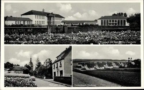 Ak Hilter am Teutoburger Wald, Schule, Rankenbach Siedlung, Natruper Straße