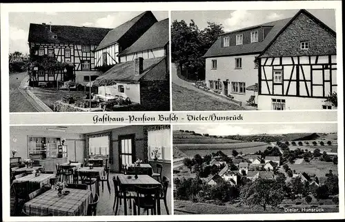 Ak Dieler Ney Rheinland Pfalz, Gasthaus Pension Busch, Panorama vom Ort