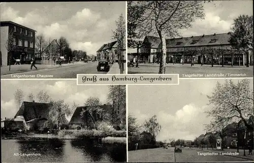 Ak Hamburg Nord Langenhorn, Langenhorner Chaussee, Tangstedter Landstraße/Timmerloh, Altlangenhorn