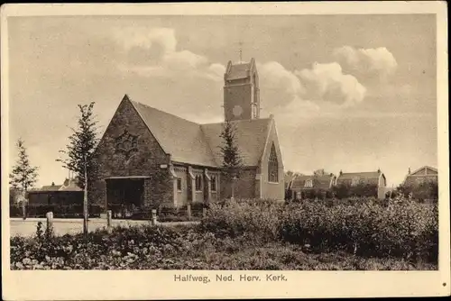 Ak Halfweg Haarlemmermeer Nordholland, Ned. Herv. Kerk