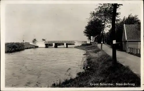 Ak Grootschermer Nordholland Niederlande, Noorderbrug