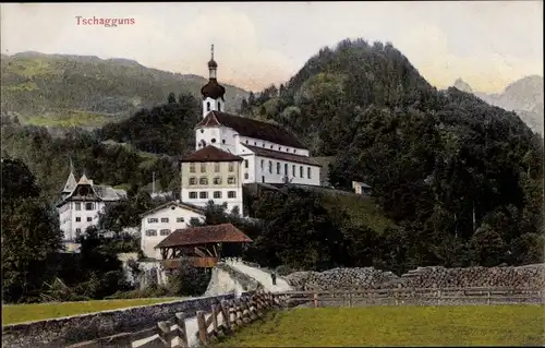 Ak Tschagguns in Vorarlberg, Blick auf den Ort