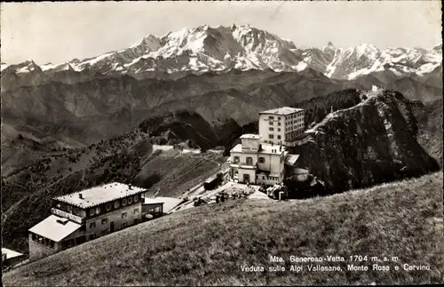 Ak Kanton Tessin Schweiz, Mte. Generoso Vetta, Alpi Vallesane, Monte Rosa, Cervino